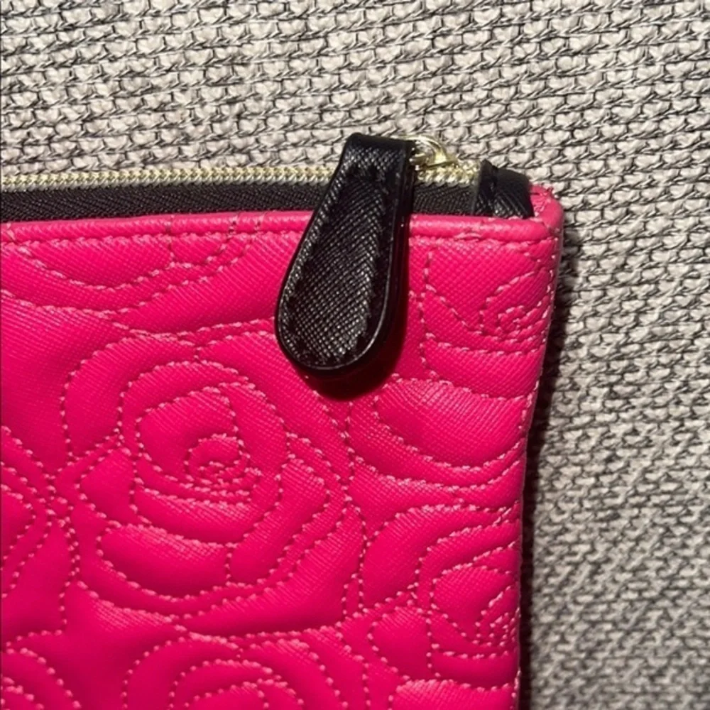 Betsey Johnson Pink Floral Embossed Laptop Bag